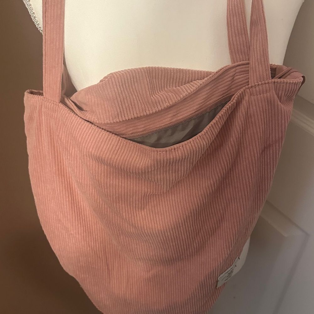 Kalidi Pink Corduroy Tote Bag